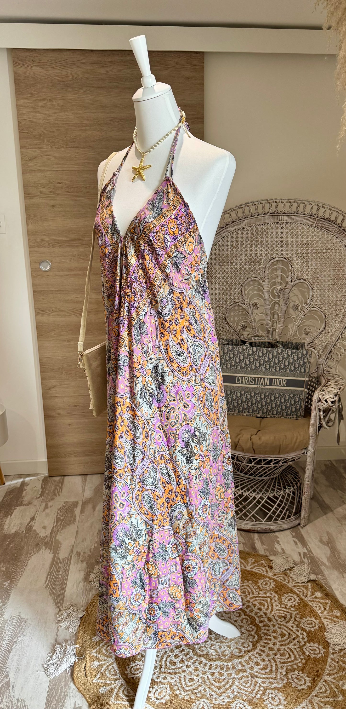 ROBE LONGUE DOS NU "PLAYA PARME"