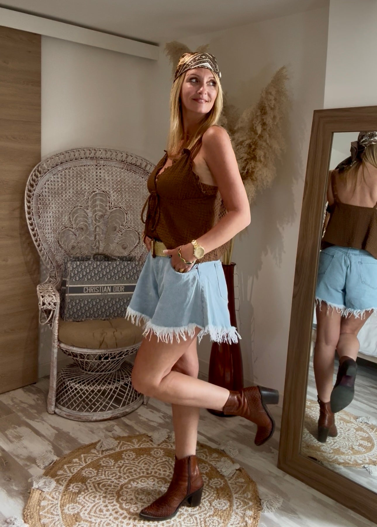 SHORT EN JEAN BLEU "NOMADE"