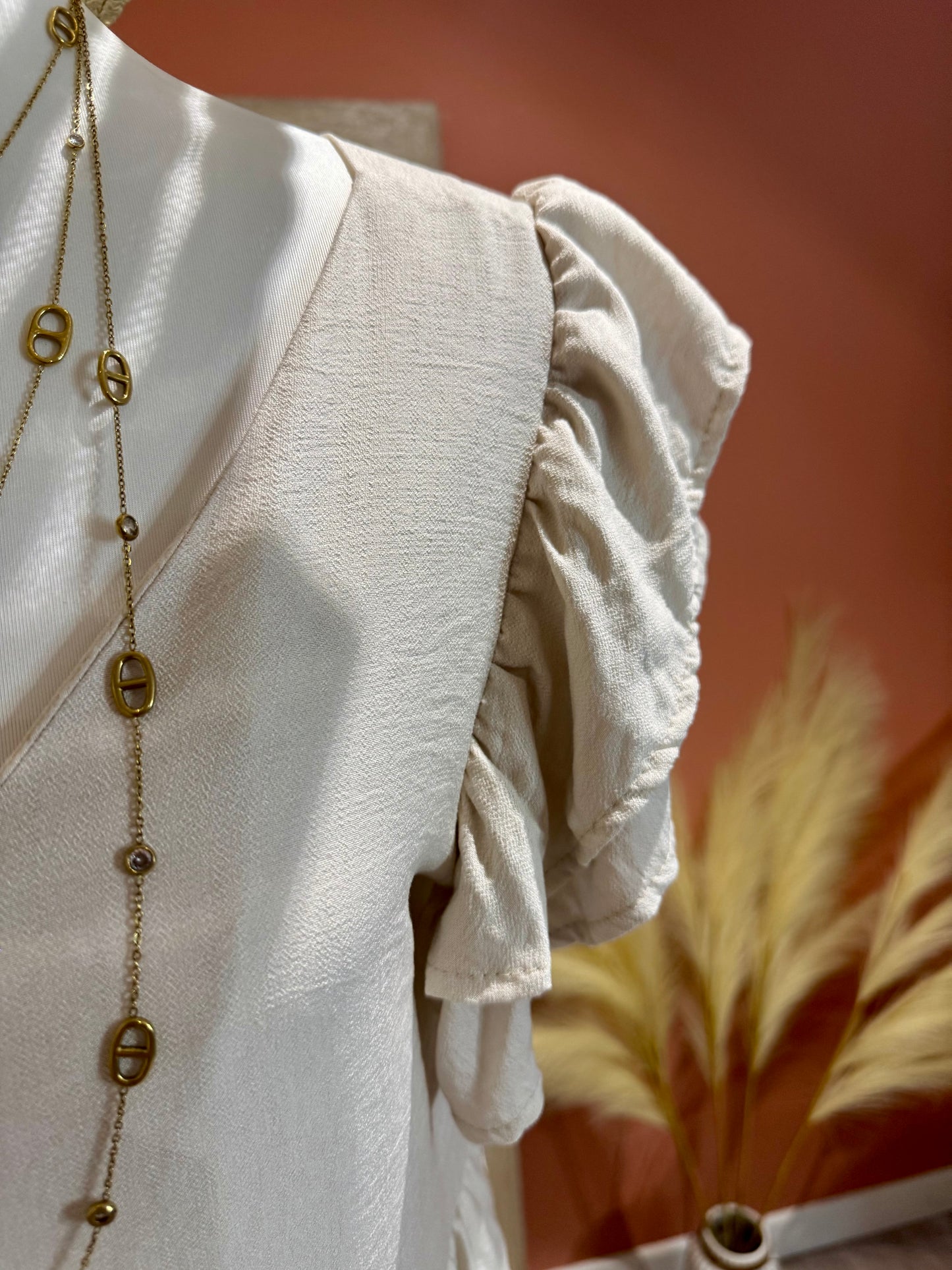 ROBE LONGUE « THELMA » BEIGE