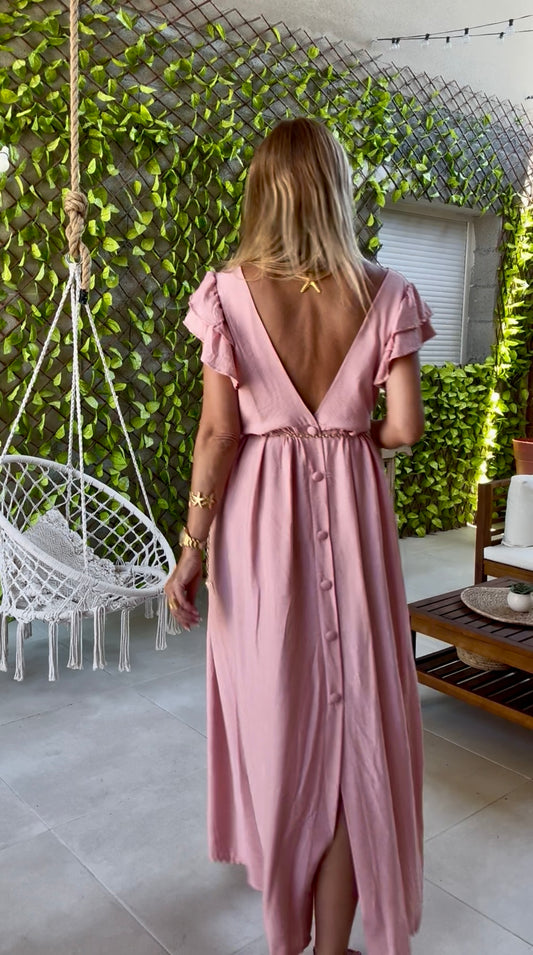 ROBE LONGUE « THELMA » ROSE