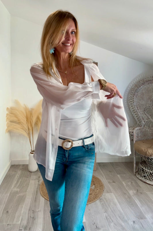 Chemise MOUSSELINE blanche