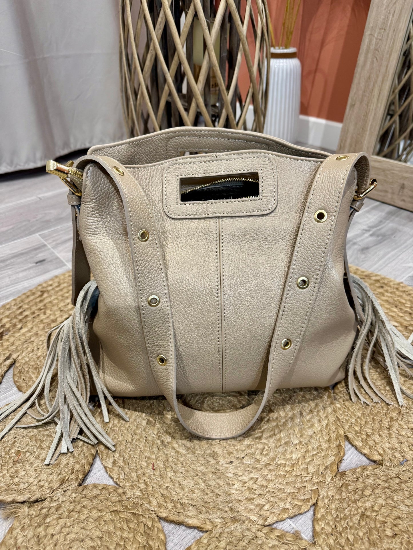 Sac INSPIMAGE en cuir véritable