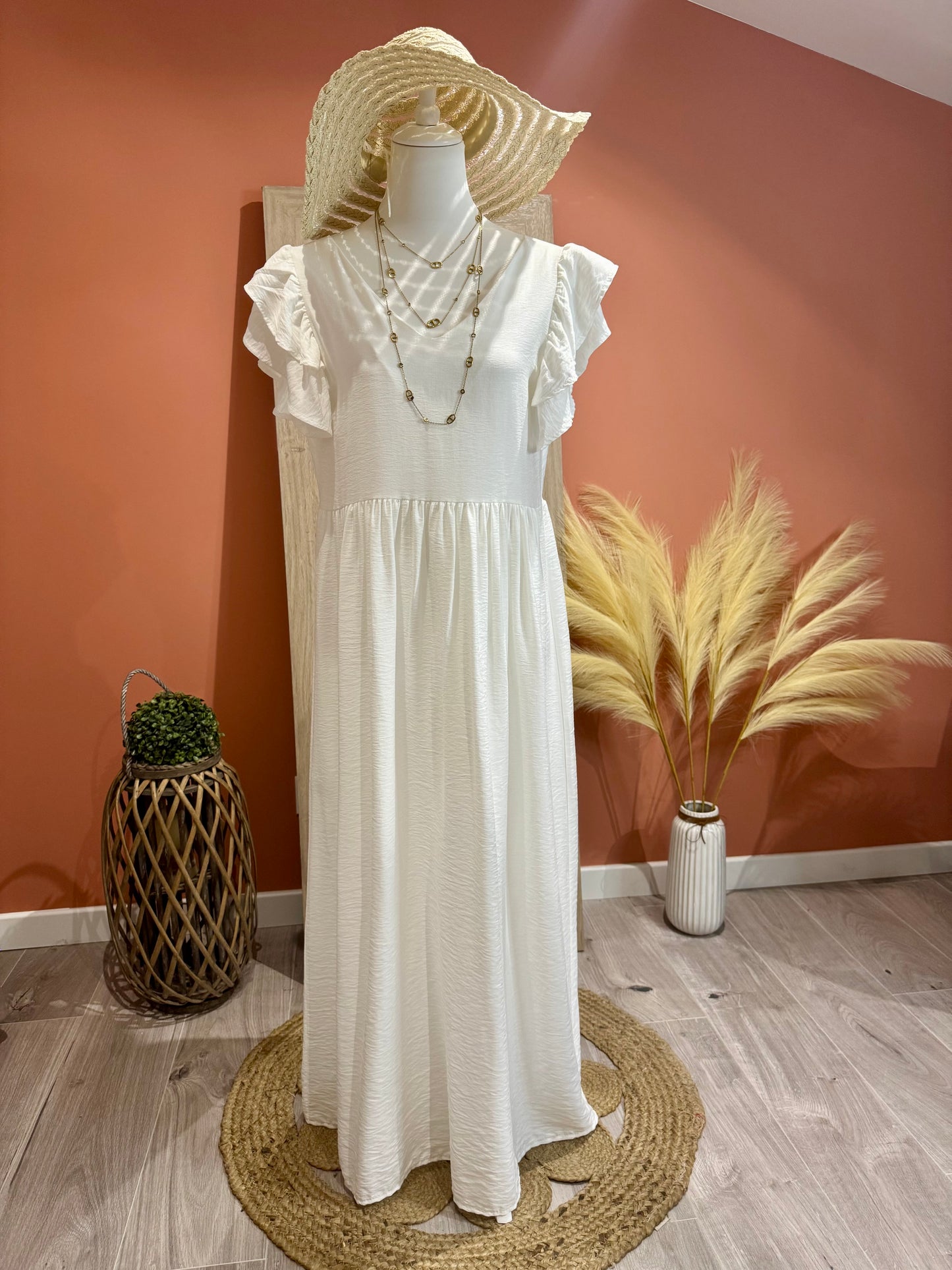 ROBE LONGUE « THELMA » BLANCHE