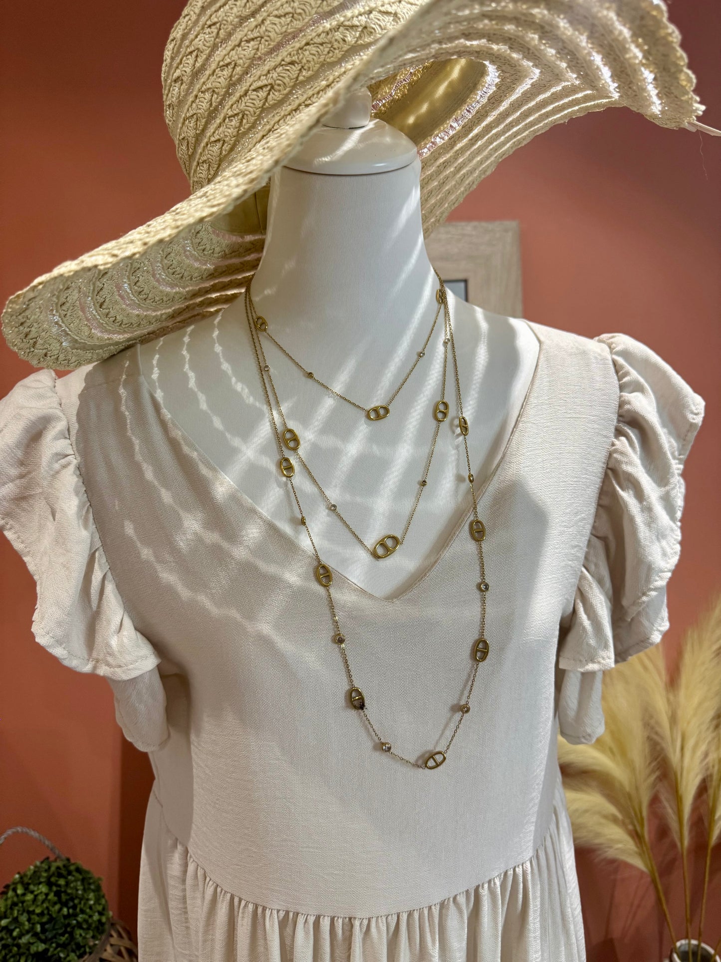 ROBE LONGUE « THELMA » BEIGE