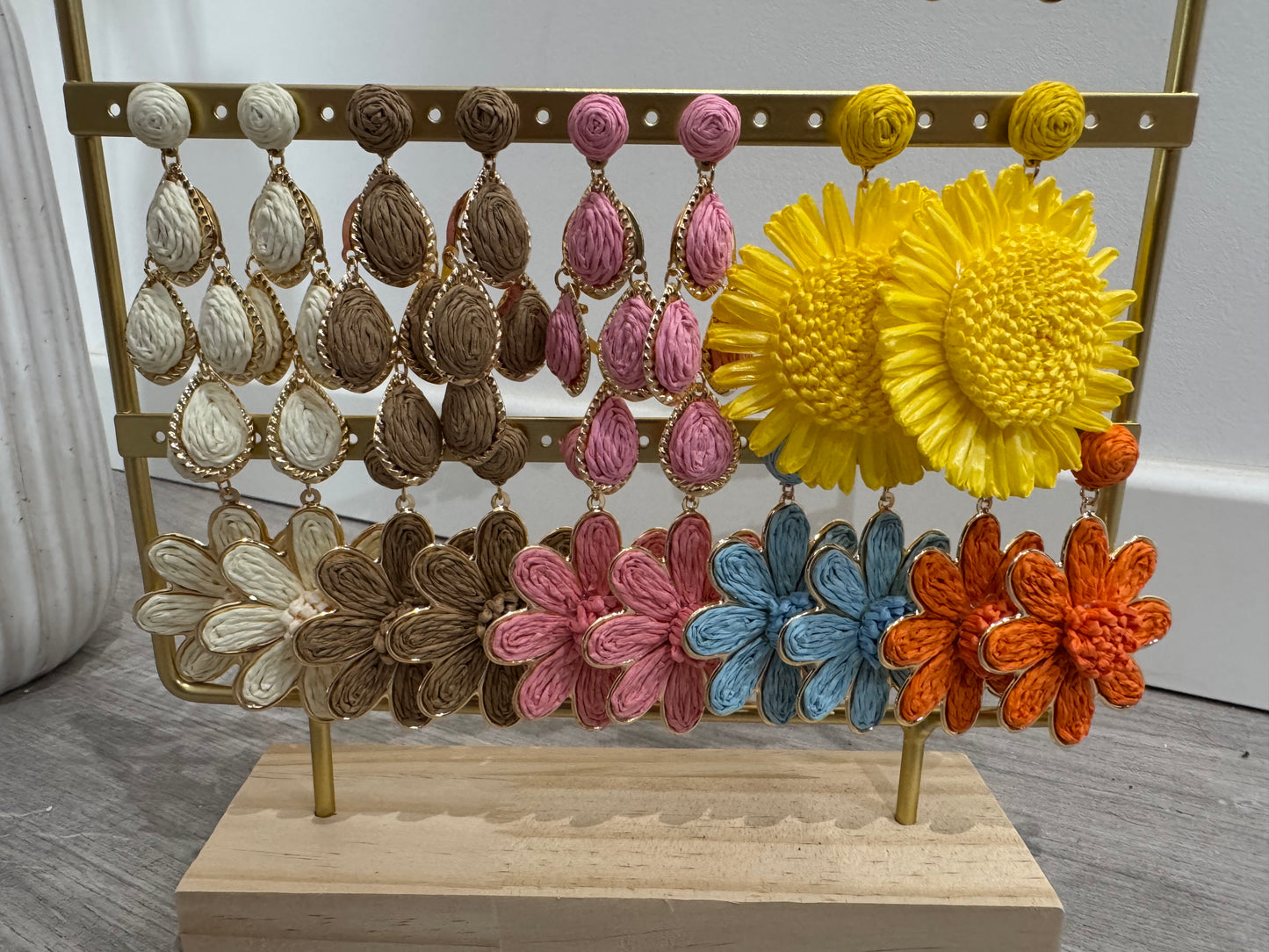 Boucles d oreilles MARGUERITE orange