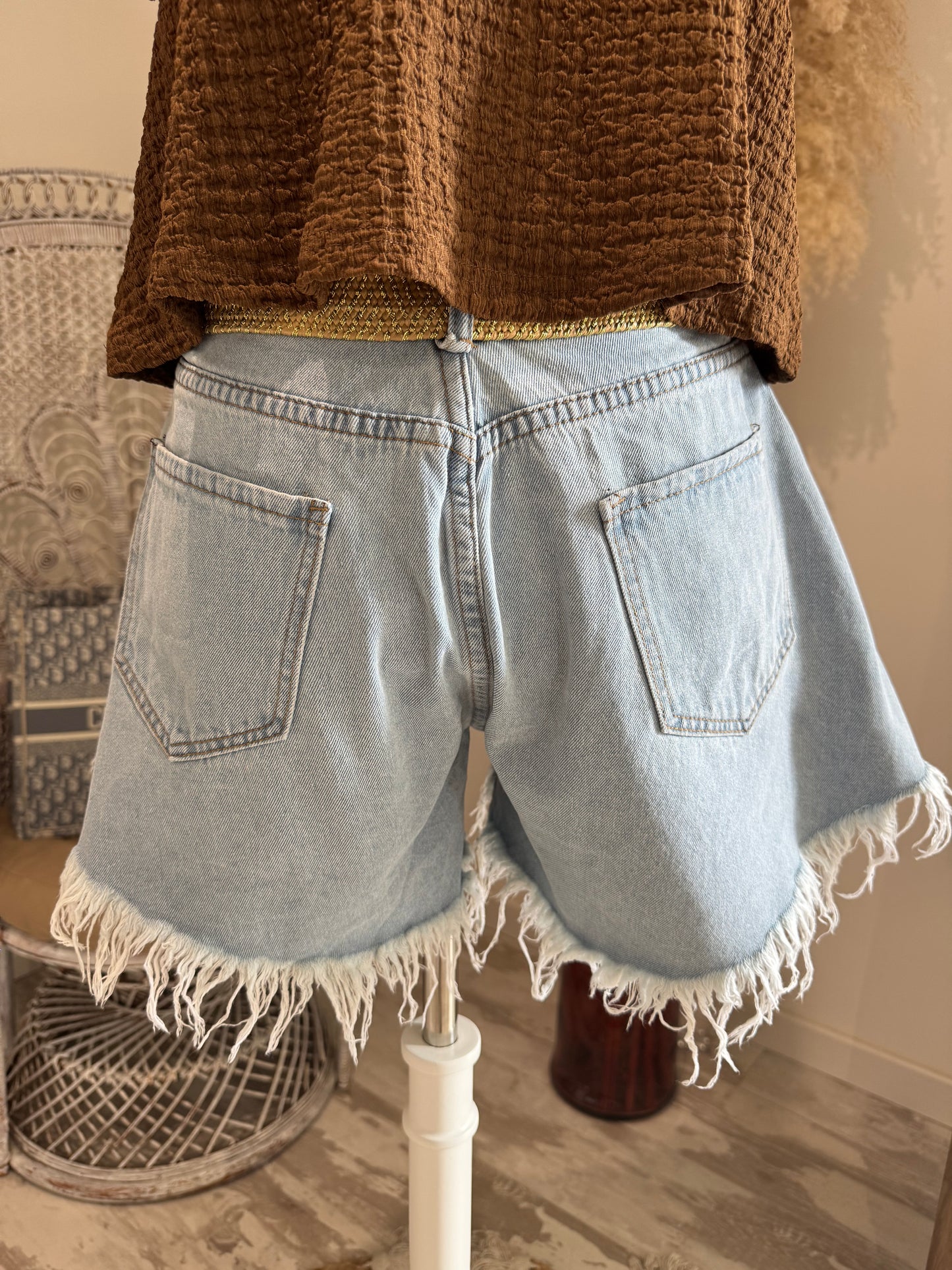 SHORT EN JEAN BLEU "NOMADE"
