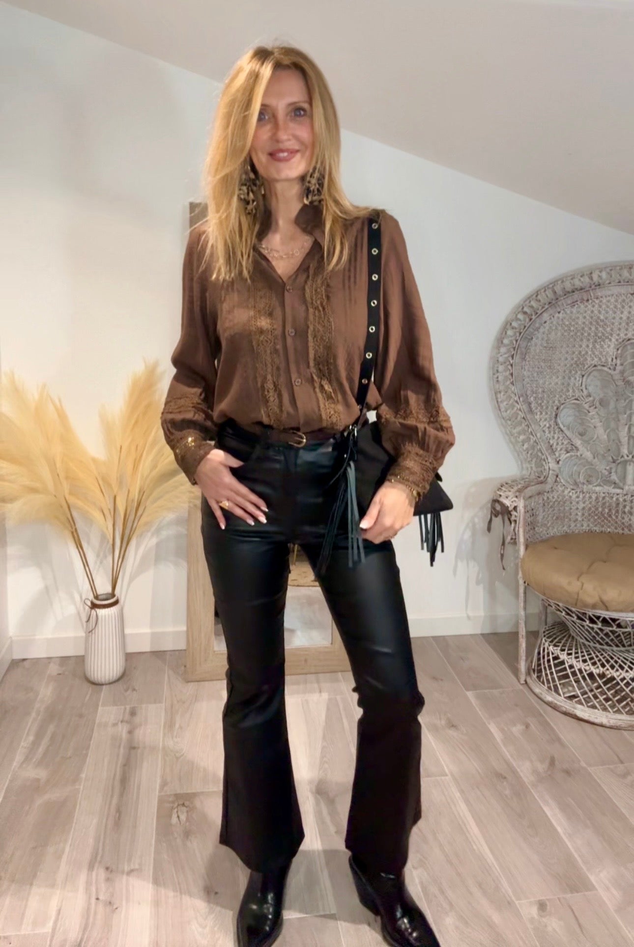 Pantalon ELVIS simili cuir