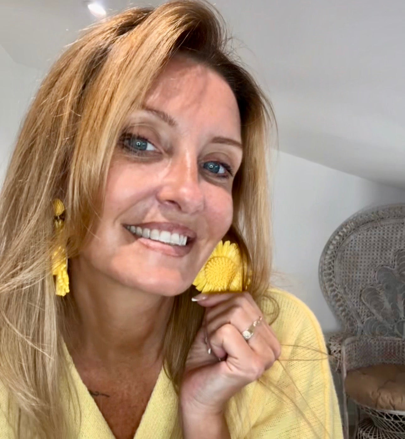 Boucles d oreille MARGUERITE jaune