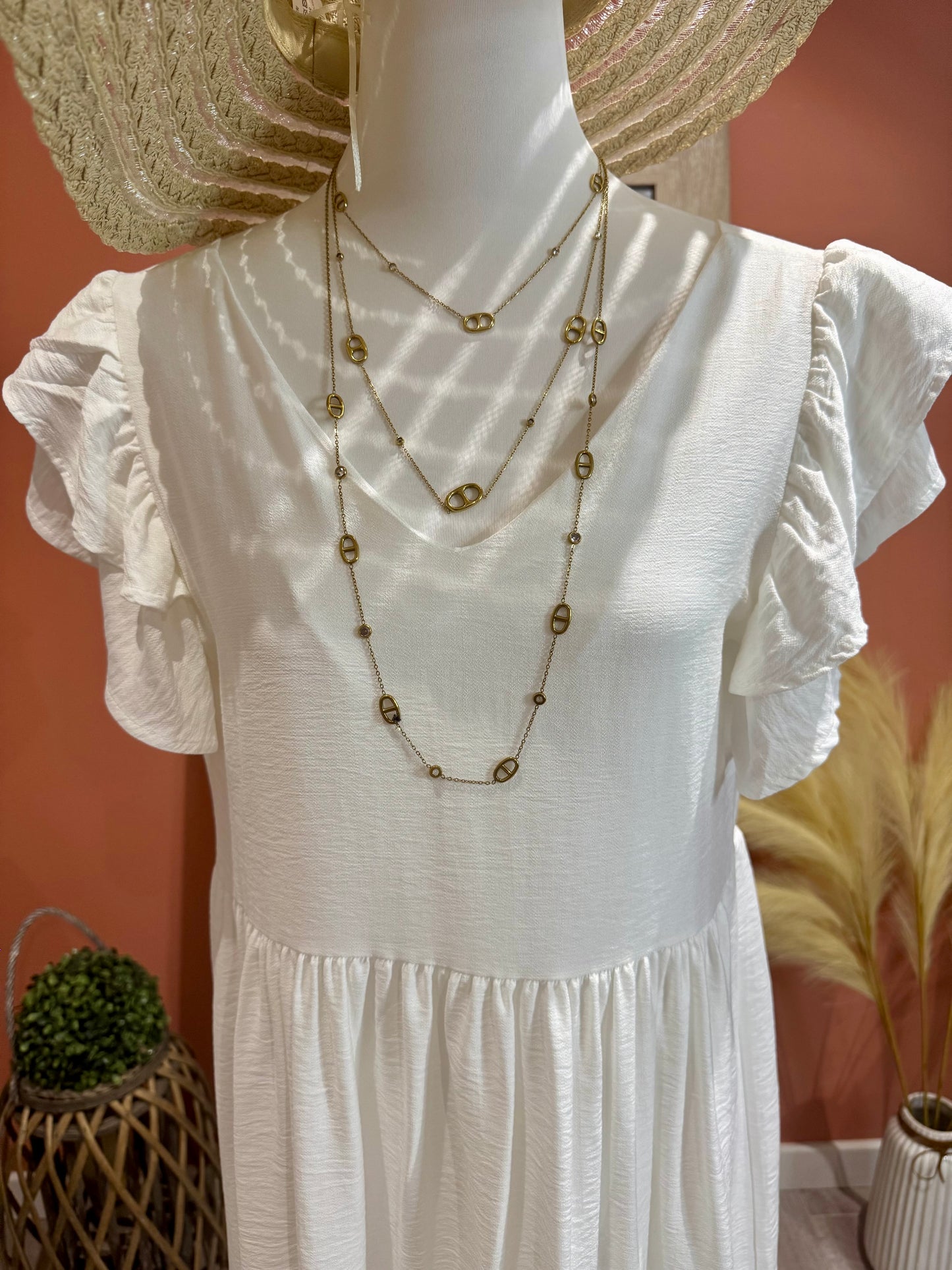 ROBE LONGUE « THELMA » BLANCHE