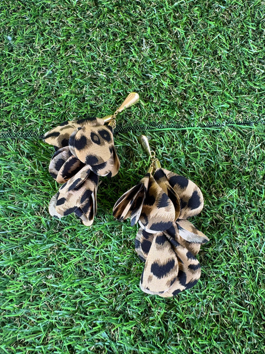 BOUCLES D OREILLES PAPILLON LÉOPARD