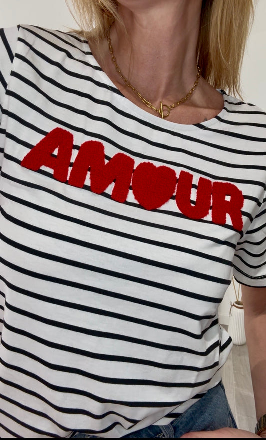 T-shirt marinière AMOUR