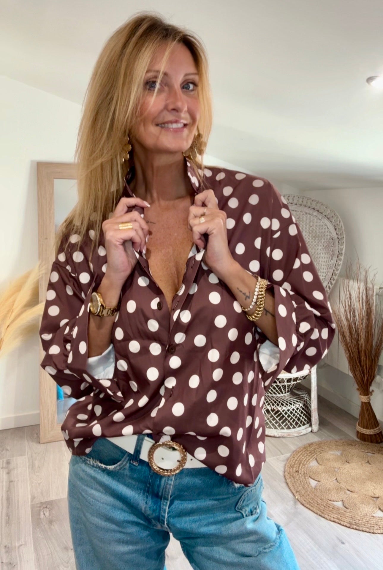 Chemise CONFFETI chocolat