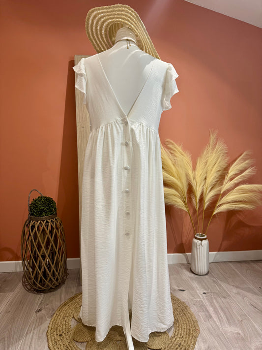 ROBE LONGUE « THELMA » BLANCHE