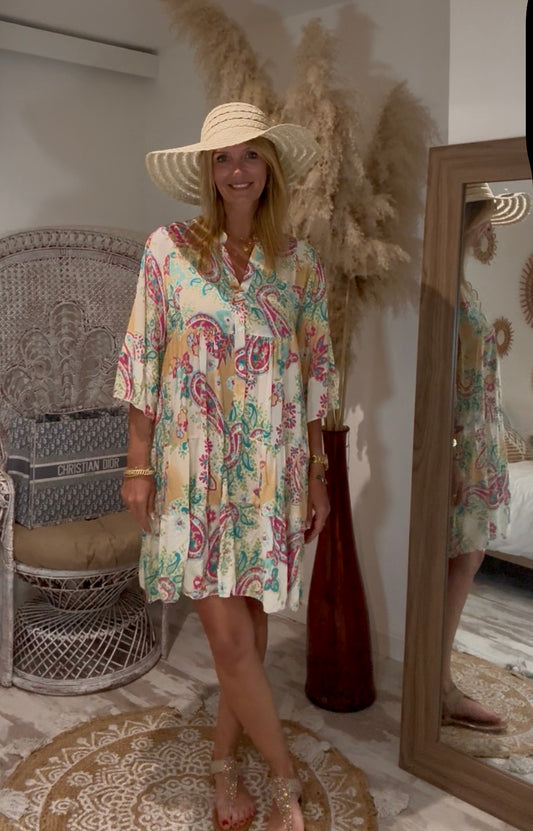 ROBE OVERZIZE COURTE "PASTEL"