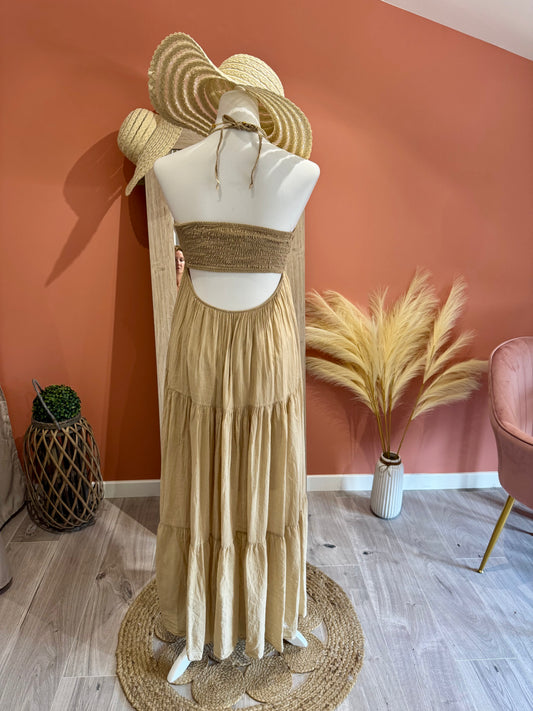 ROBE LONGUE "SOPHIE" CARAMEL