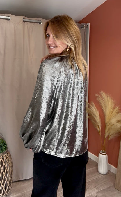 Blouse argenté ABA
