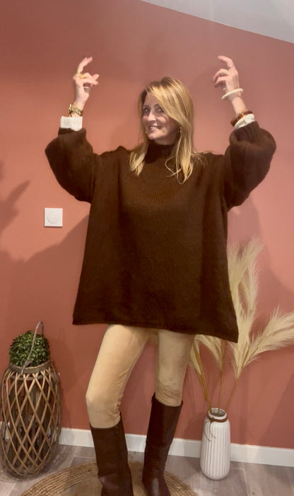 Pull COCOON chocolat