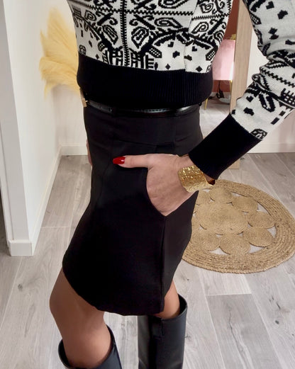 Jupe TRAPÈZE à poches