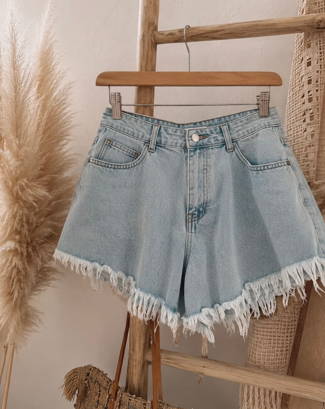 Short en jean  évasée COACHELLA  bleu