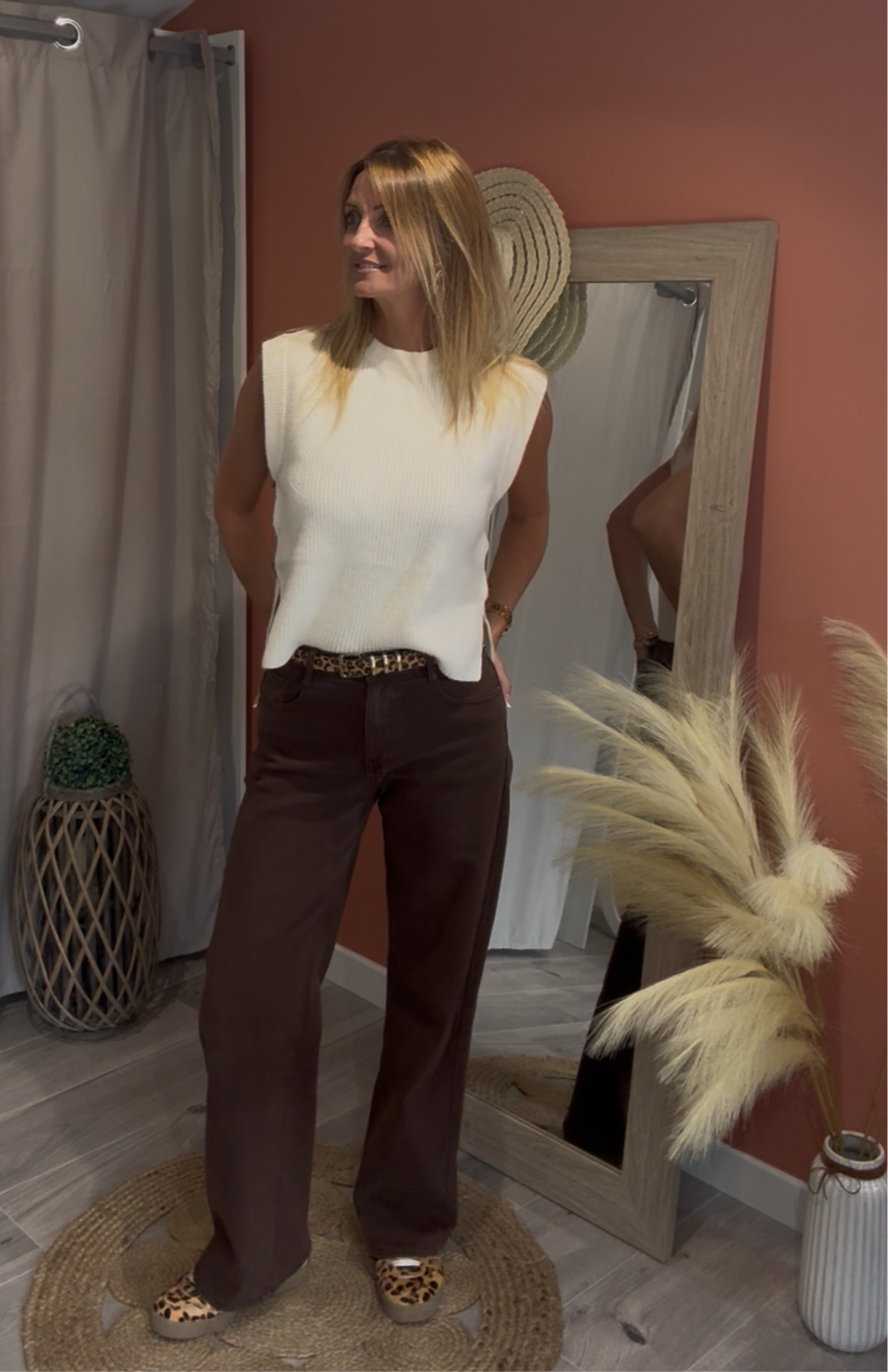 PULL CRÈME MARC SANS MANCHE