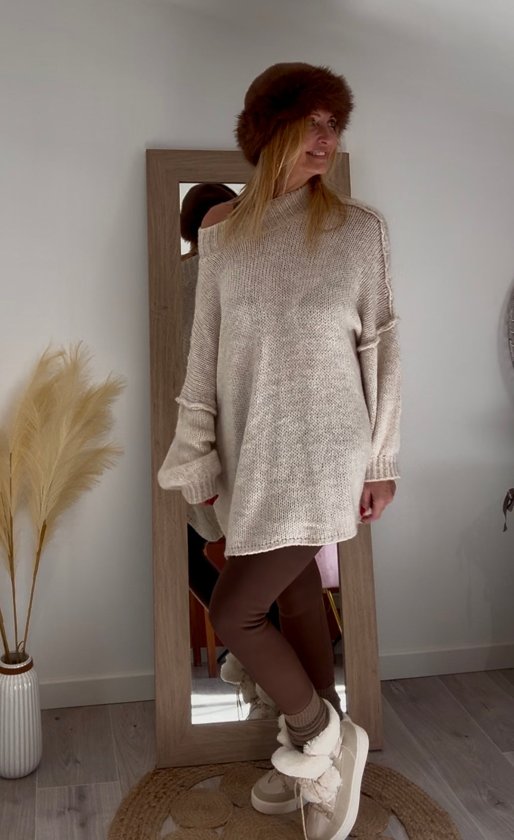 Legging CHILL marron doublée polaire