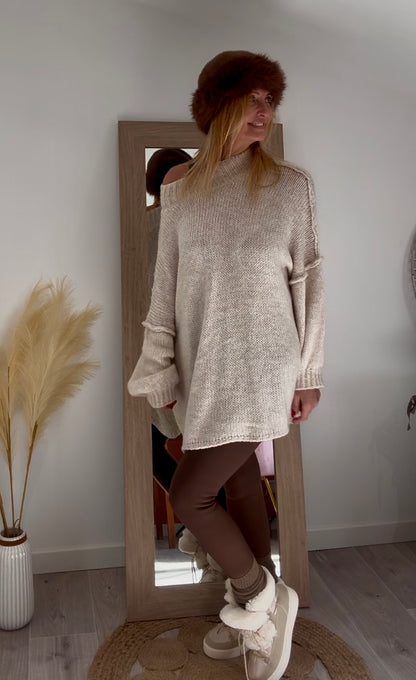 Legging CHILL marron doublée polaire