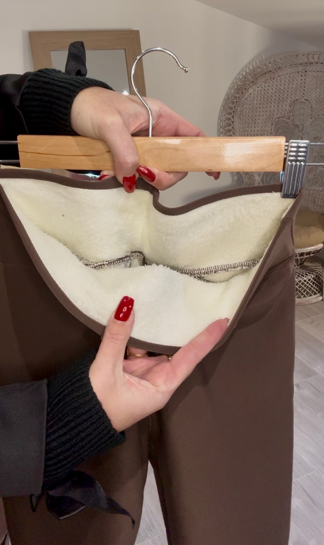 Legging CHILL marron doublée polaire