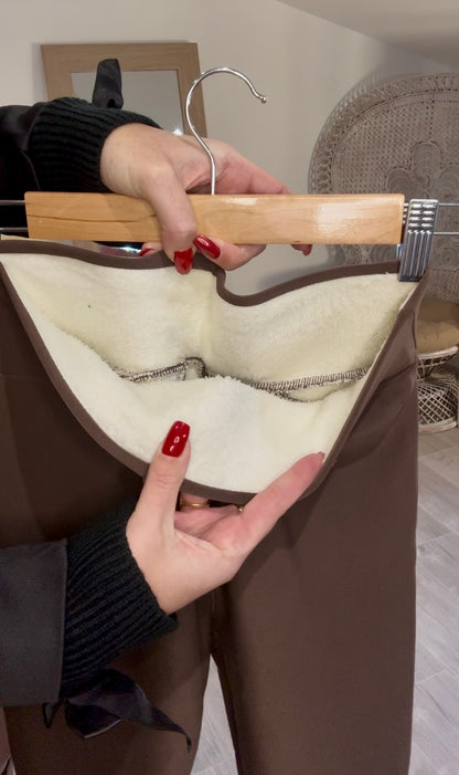 Legging CHILL marron doublée polaire