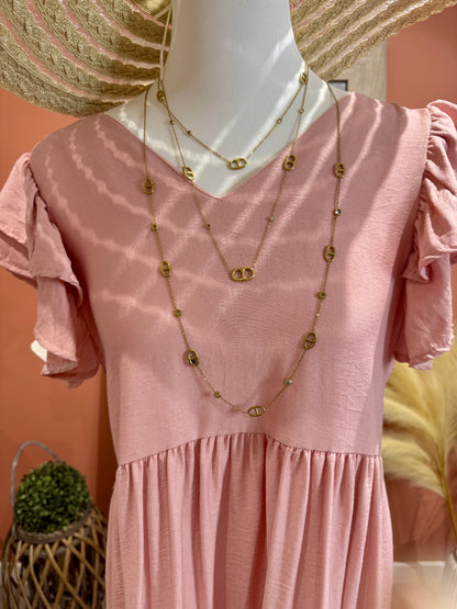 ROBE LONGUE « THELMA » ROSE