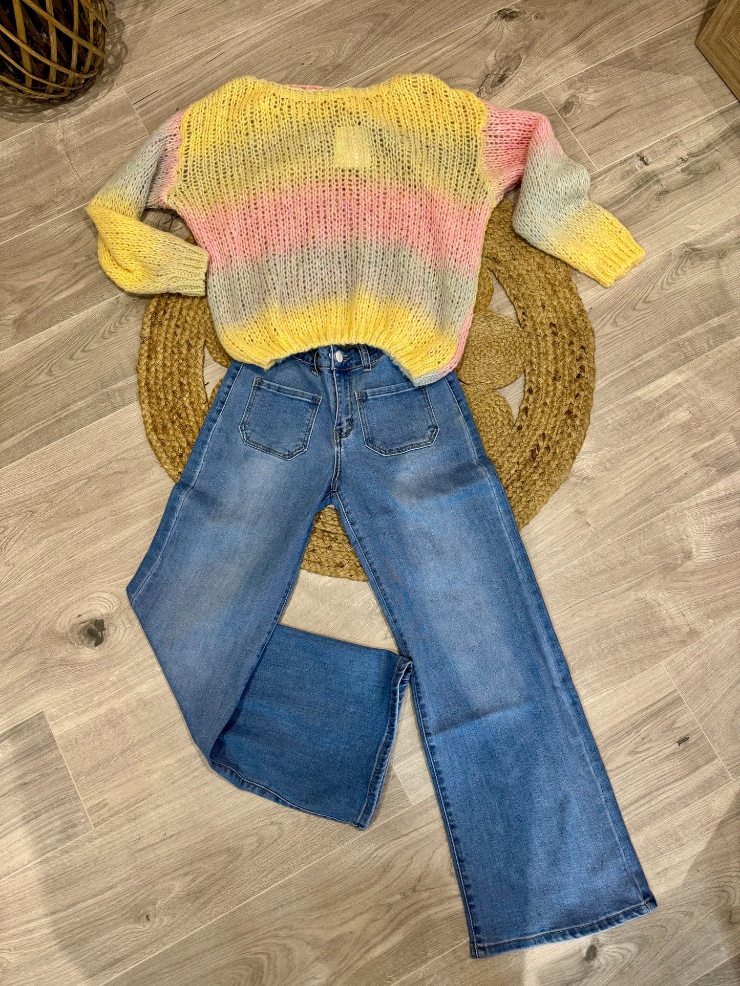 Jean BB Wide leg poches plates