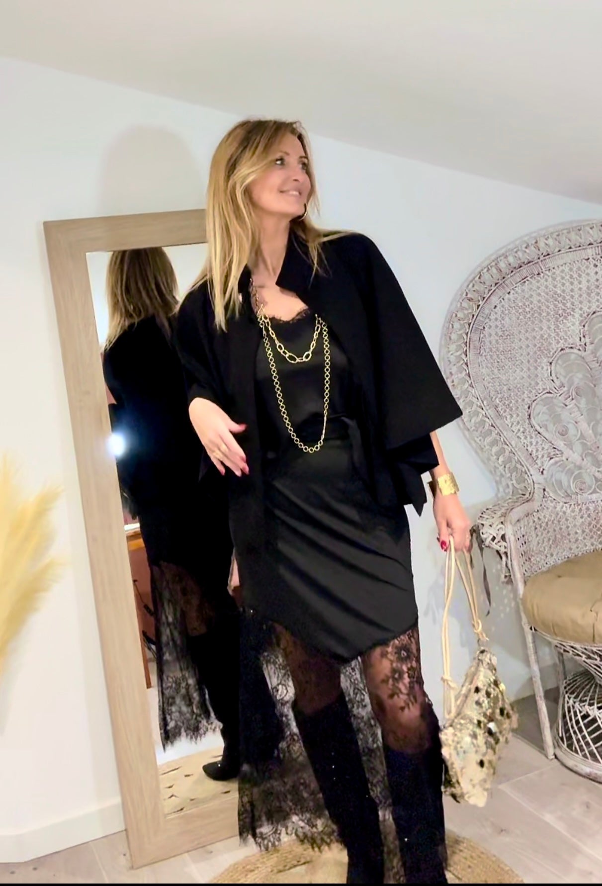 Jupe longue VÉNUS noire