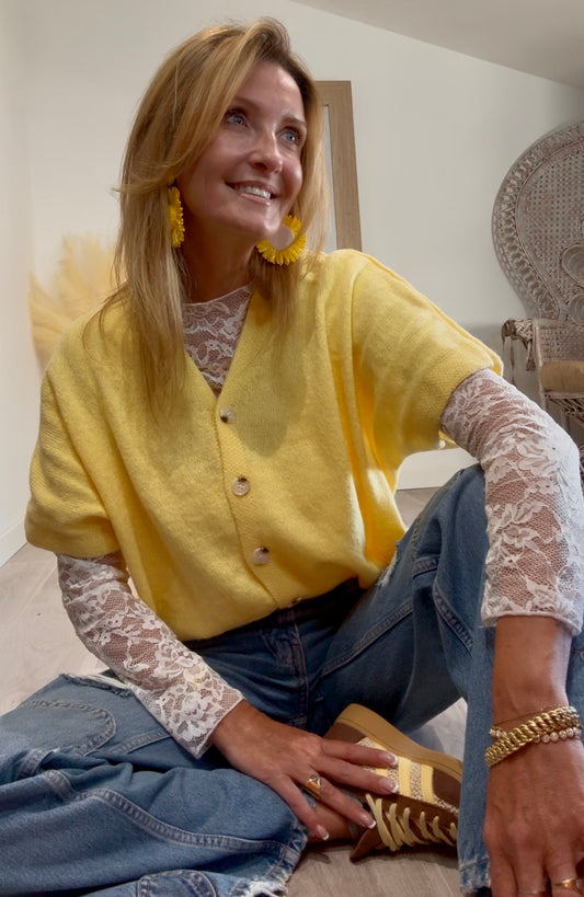 Cardigan BAMBA jaune