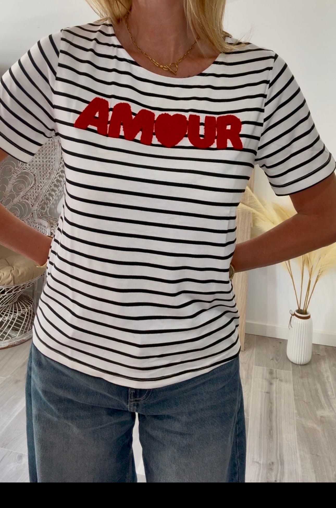 T-shirt marinière AMOUR