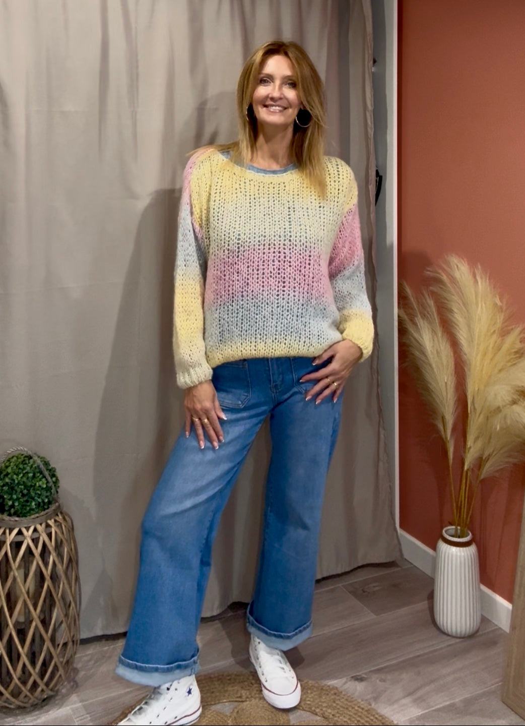 Jean BB Wide leg poches plates