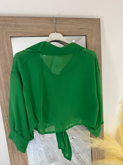 Chemise SACHA verte à nouer