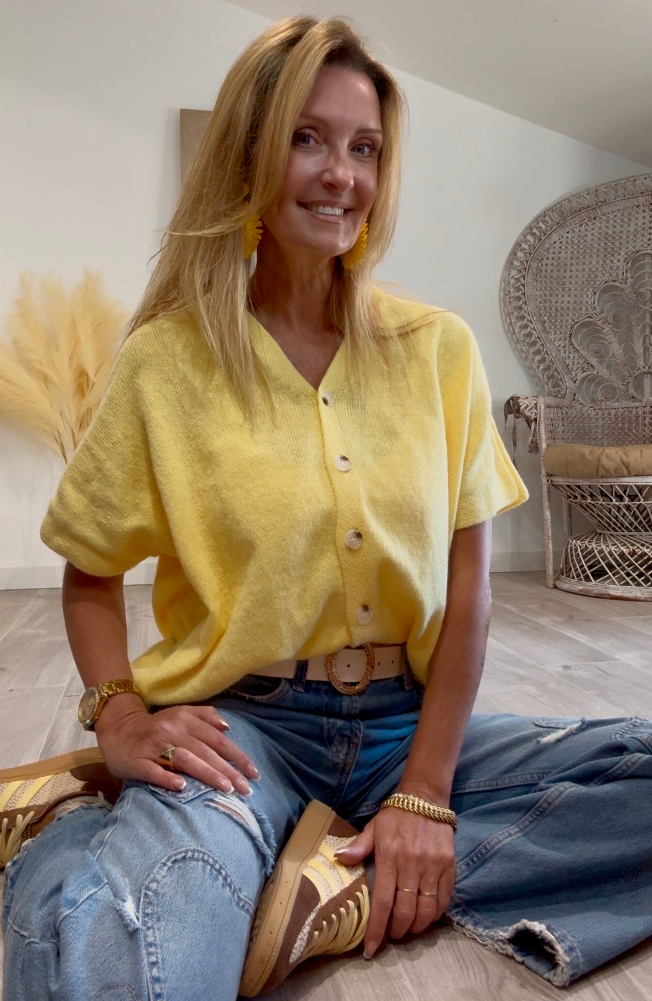 Cardigan BAMBA jaune