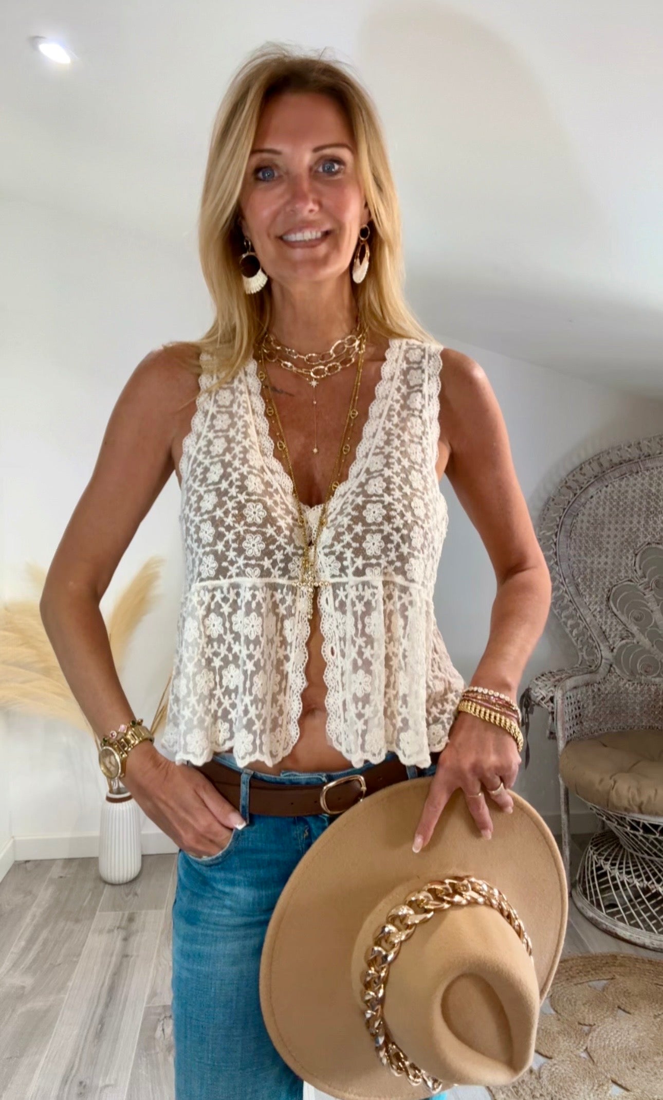 Top Jory en dentelle
