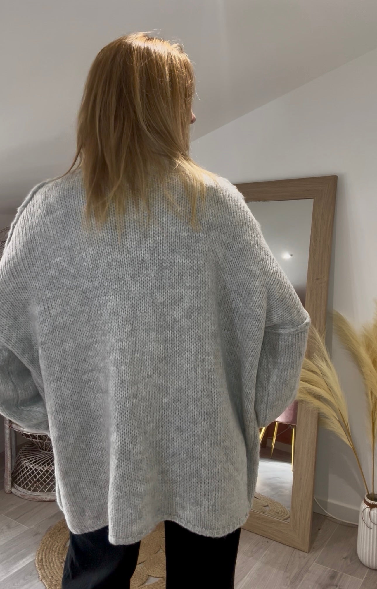 Pull COCOON gris clair