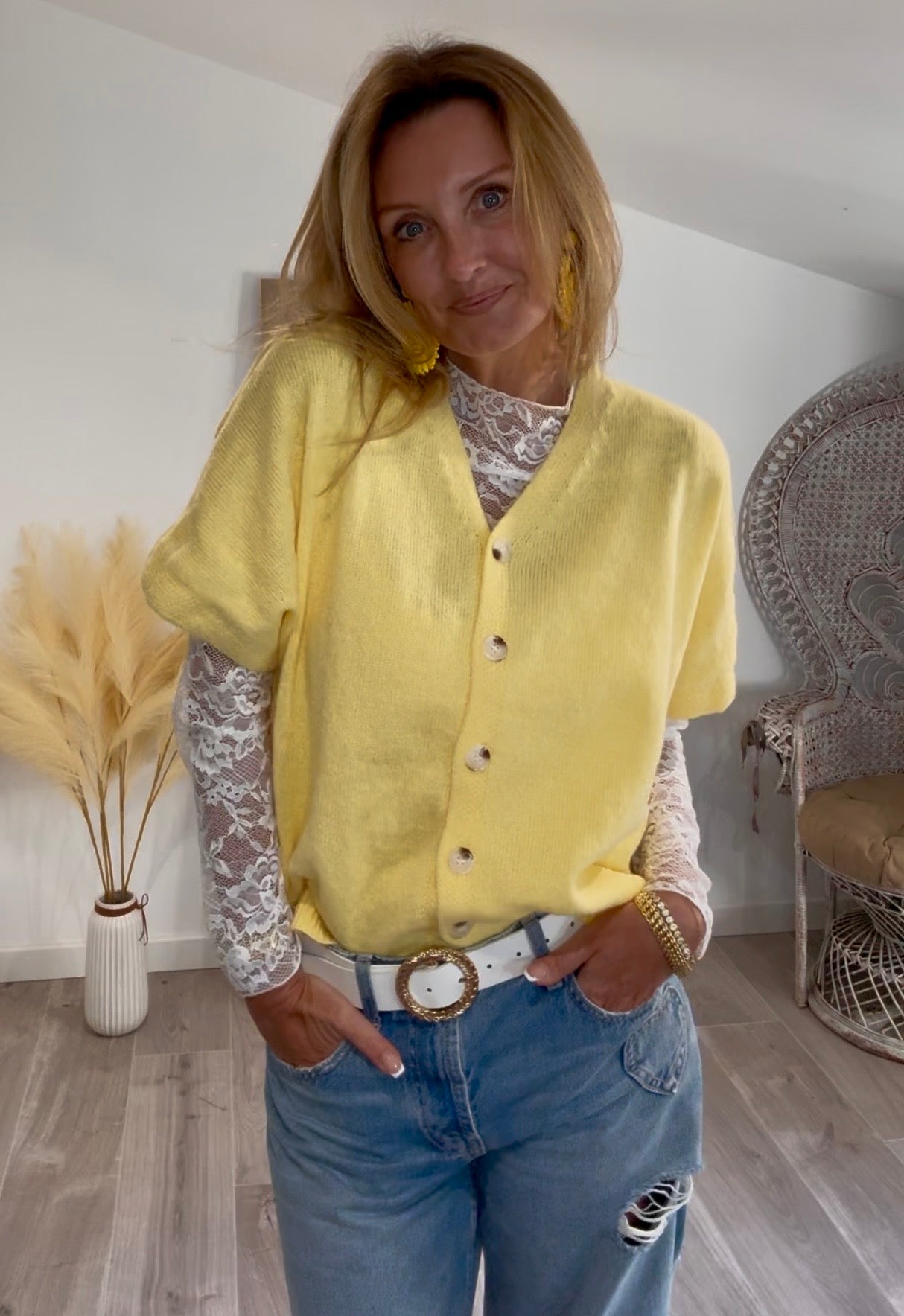 Cardigan BAMBA jaune