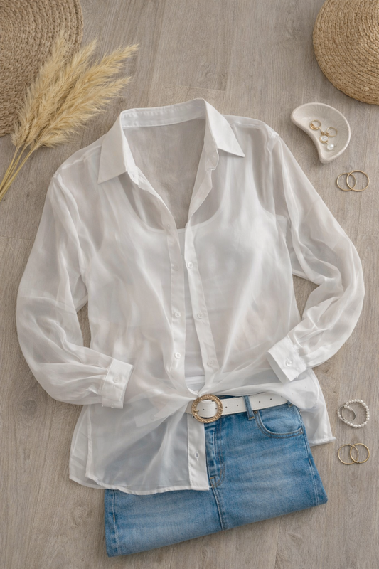 Chemise MOUSSELINE blanche