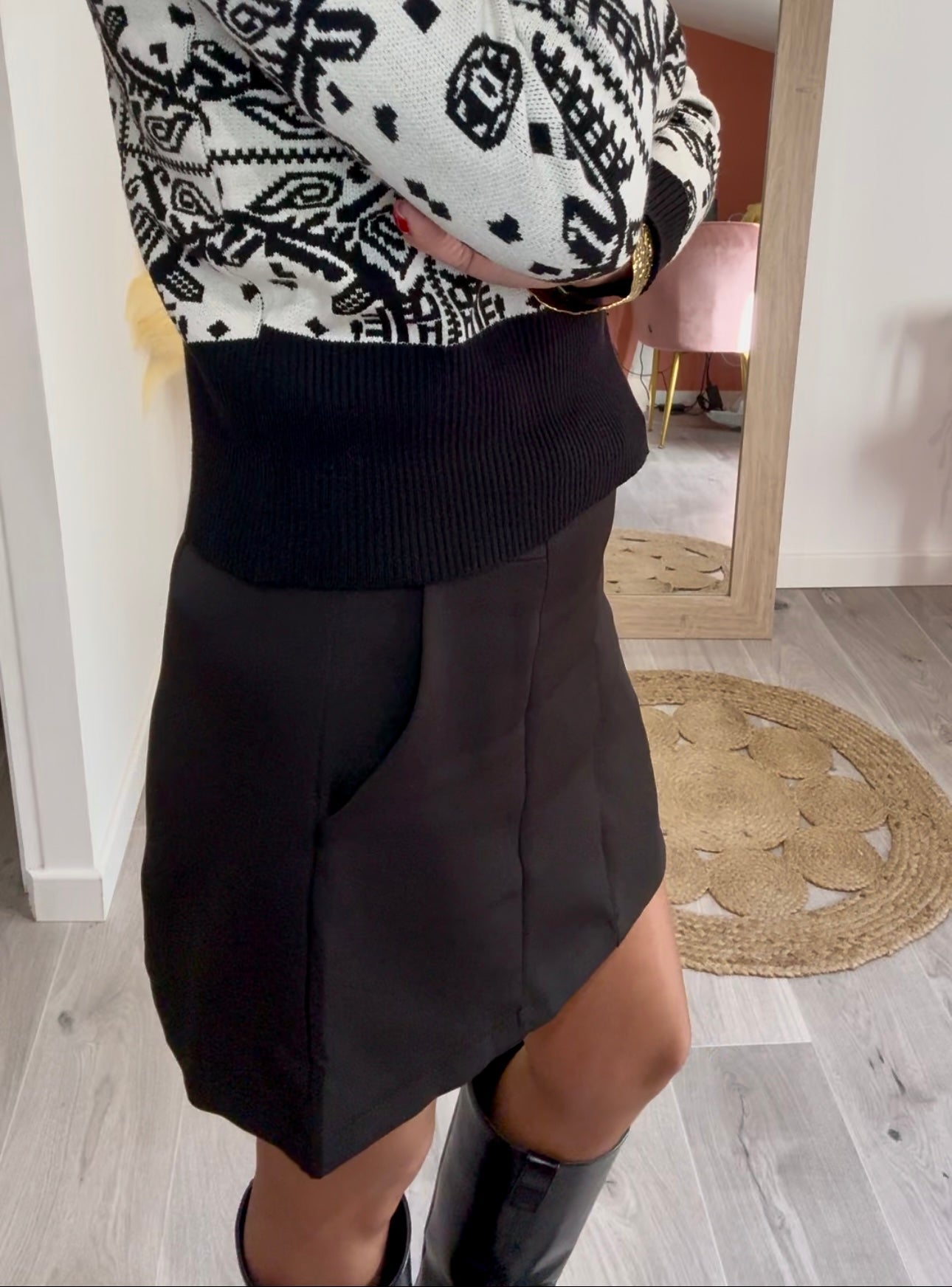 Jupe TRAPÈZE à poches