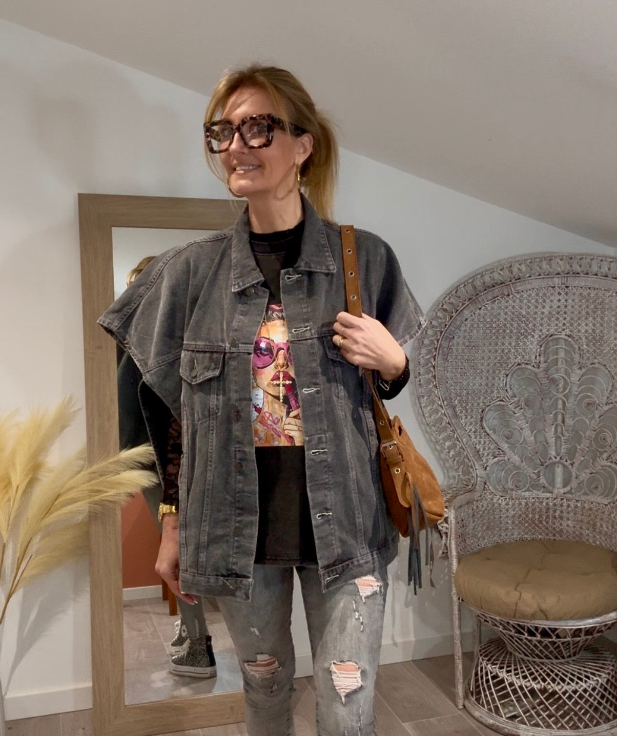 Veste FUNKY en jeans sans manche