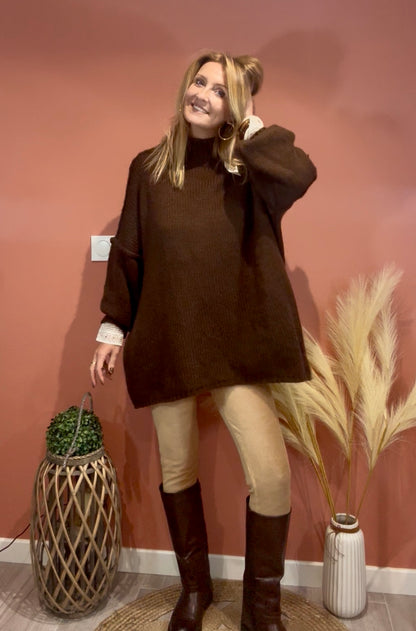 Pull COCOON chocolat