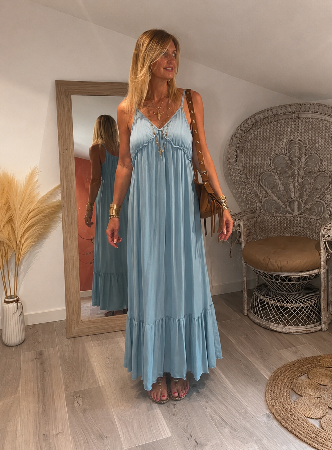 ROBE LONGUE"MYKONOS" IMITATION  JEAN