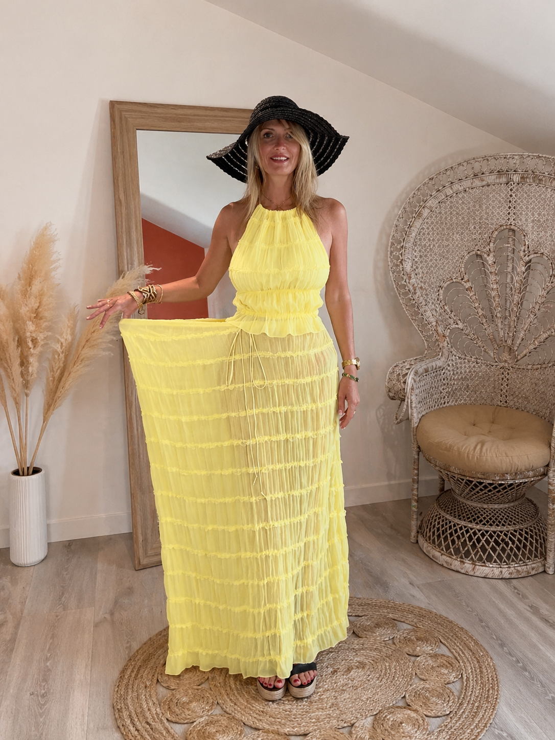 ENSEMBLE 2 PIECES "CALIENTE" JAUNE