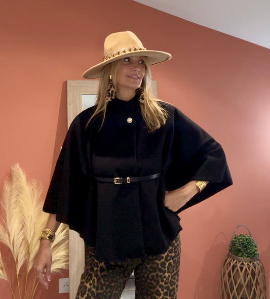 VESTE CAPE LA PARISIENNE  NOIRE