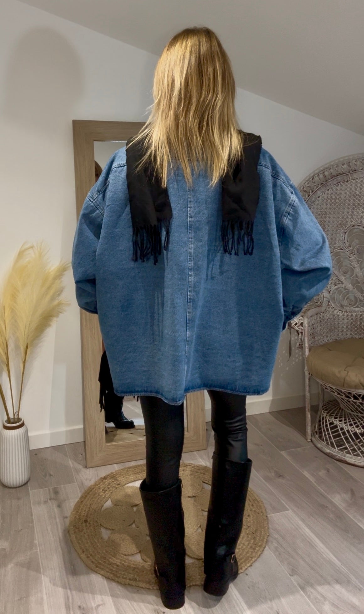 Chemise en jean overzise TOP GUN