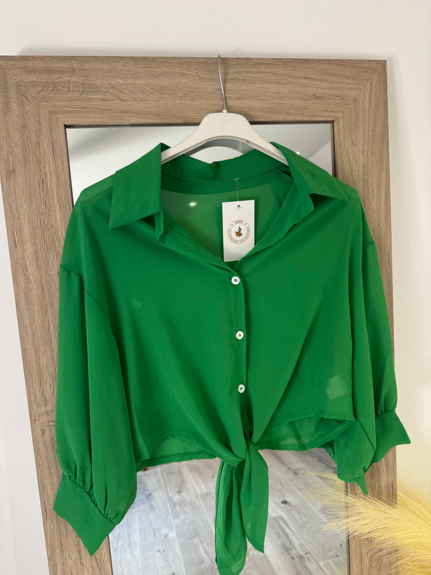 Chemise SACHA verte à nouer