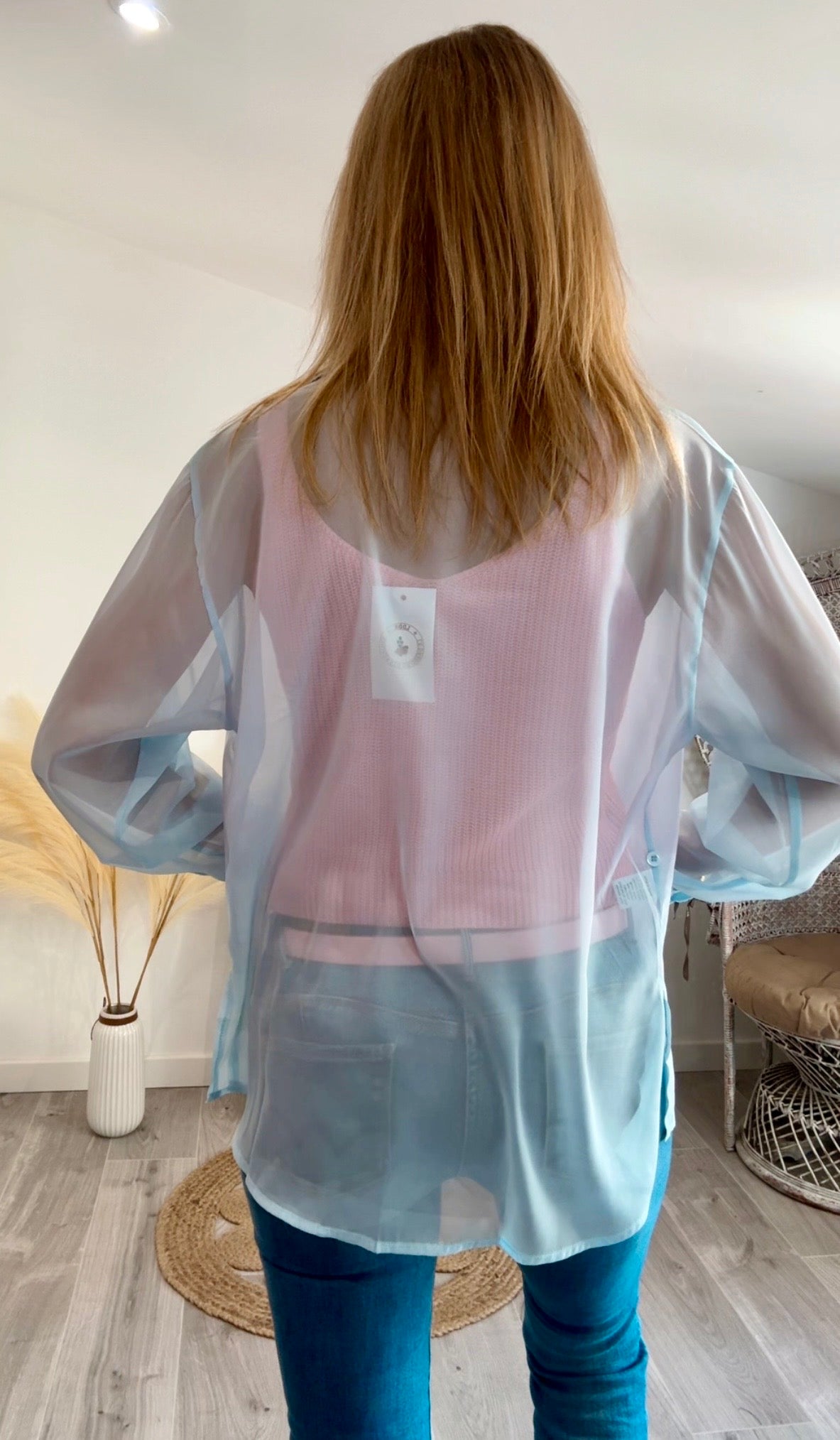 Chemise MOUSSELINE bleue