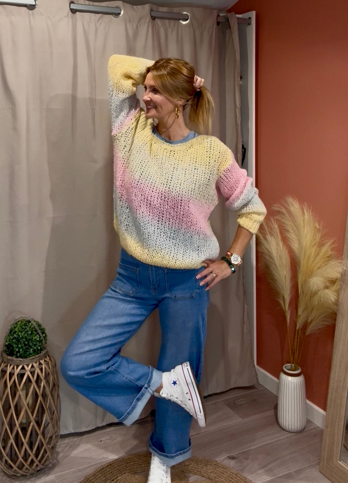 Jean BB Wide leg poches plates